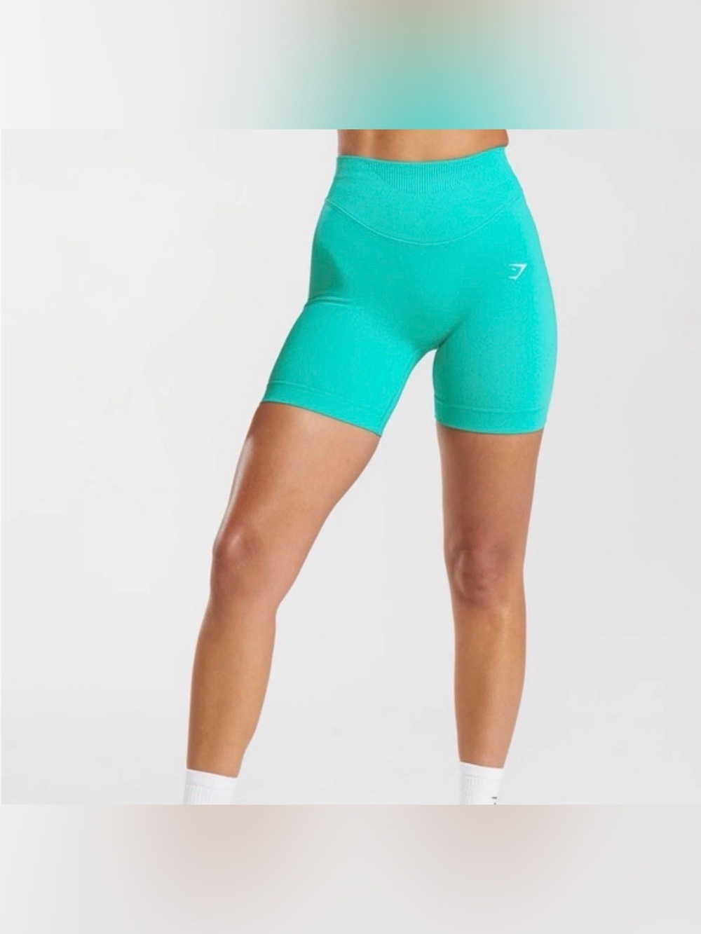 Gymshark Seamless High-Waist Bike Shorts - Teal